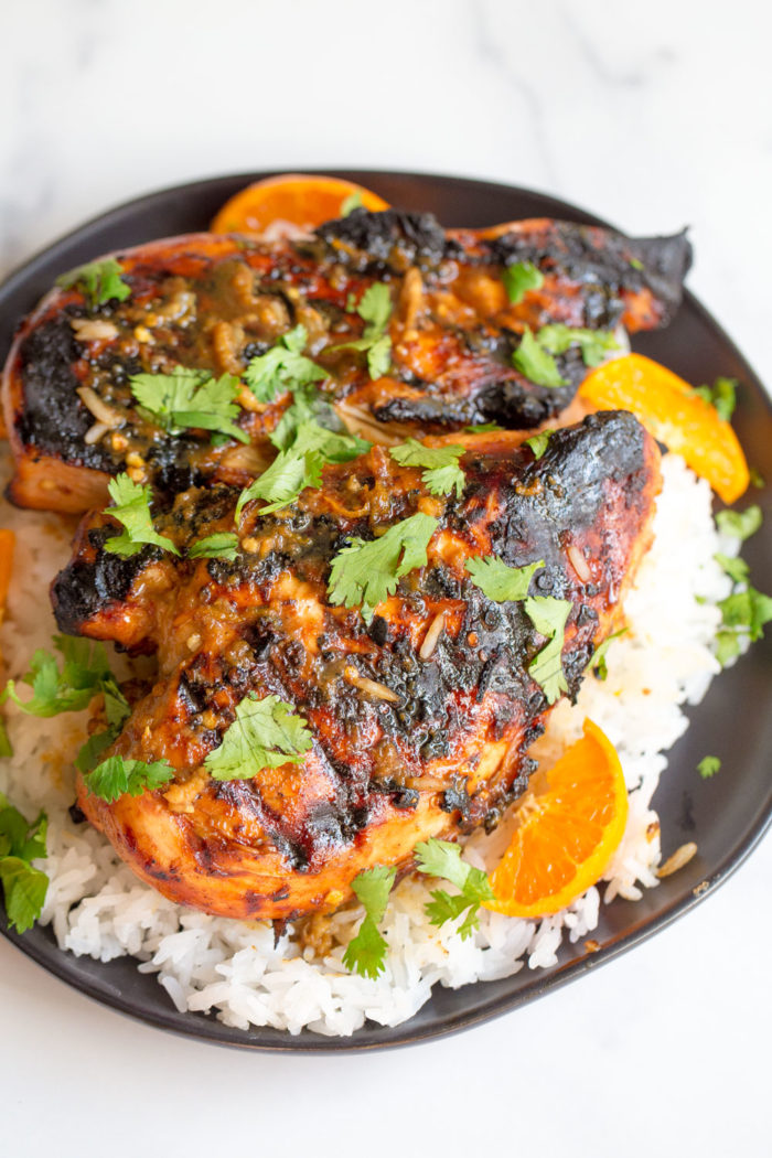 Grilled Asian Orange Chicken Wholesomelicious