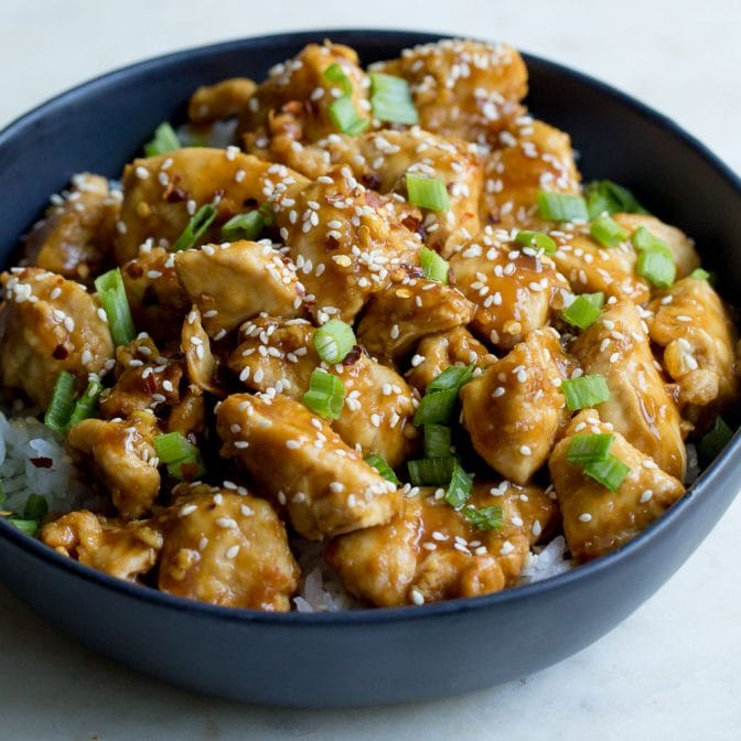 Sesame Chicken (Air Fryer or Stovetop) - Wholesomelicious