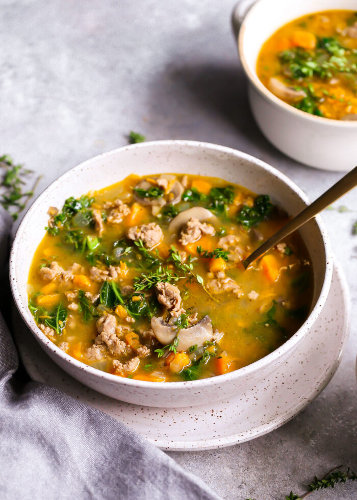 Slow Cooker (or Instant Pot) Sausage, Kale, and Sweet Potato Soup