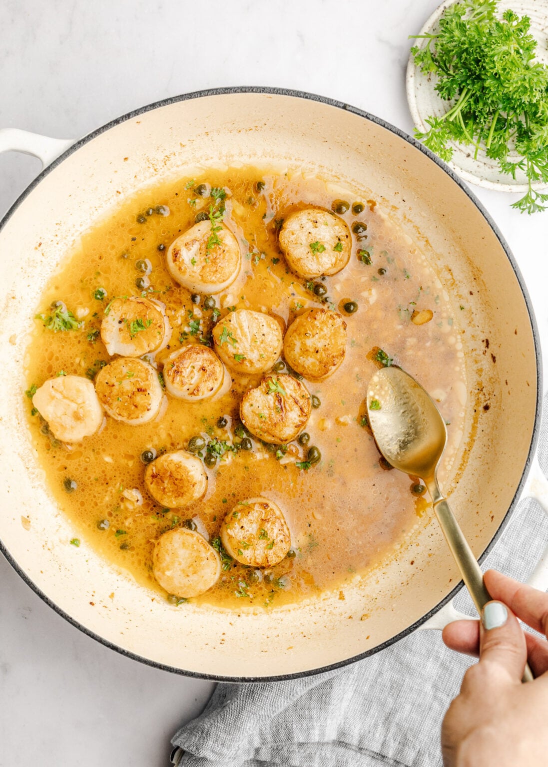 One Scallop 15-Minute Pan-Seared Scallops (Smooth with a golden crust ...